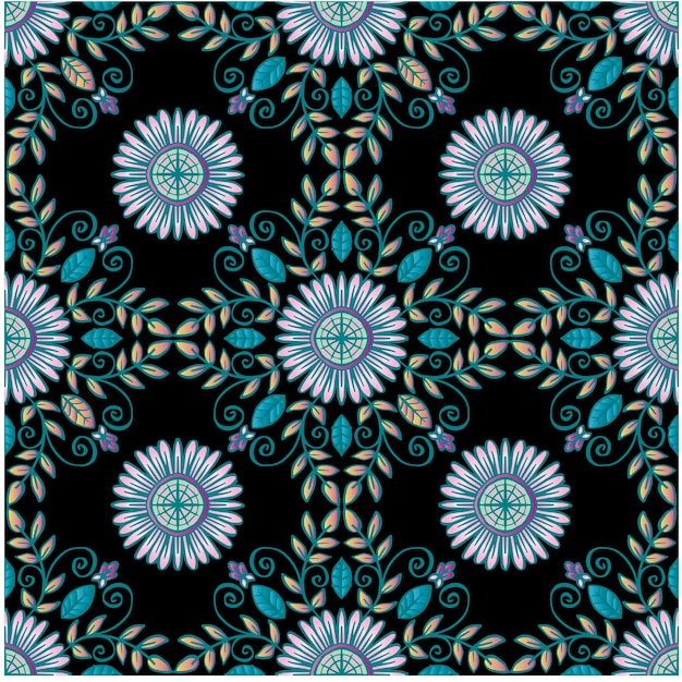 Seamless pattern flower decorative background