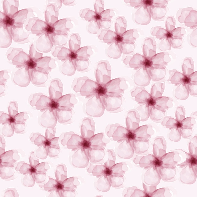 Vector seamless pattern flower sakura blossom