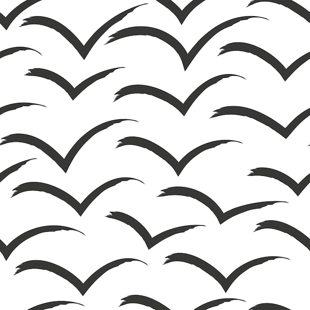 Seamless pattern of the flying bird sign symbol