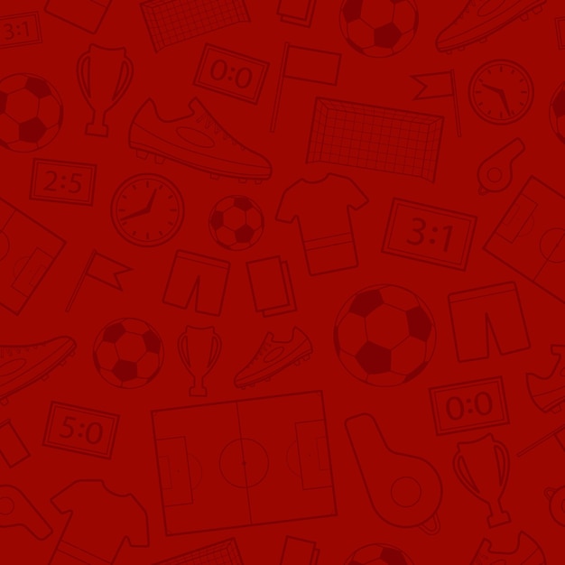 Seamless pattern of football symbols