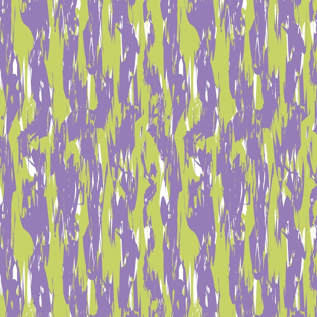 ライム グリーンの背景に断片化された紫色の線のシームレス パターン