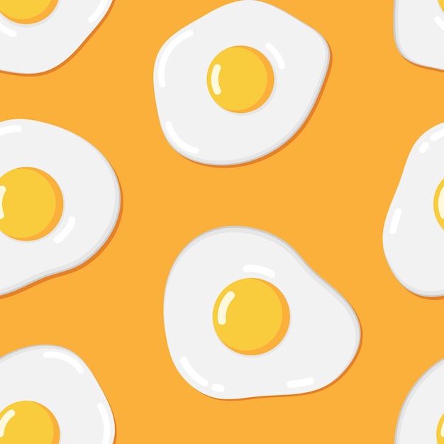 seamless pattern of fried eggs