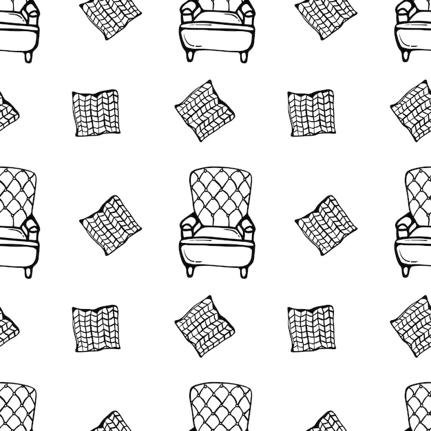 Seamless pattern from the furniture