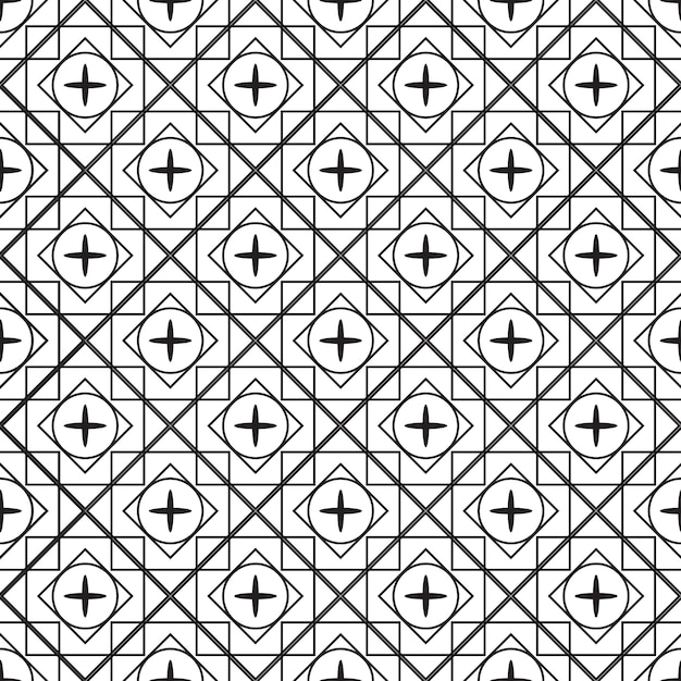 Seamless pattern geometric. black and white background.