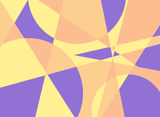 Seamless pattern of geometric shapes in orange yellow and purple colors