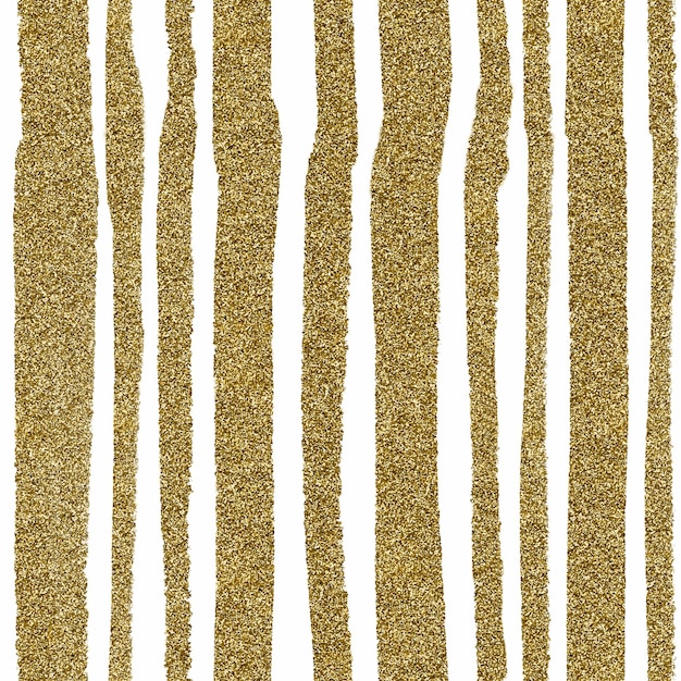 Vector seamless pattern gold stripes in grunge style on a white background
