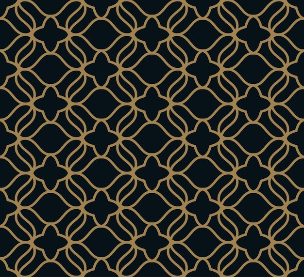 Seamless pattern Graphic lines ornament Floral stylish background