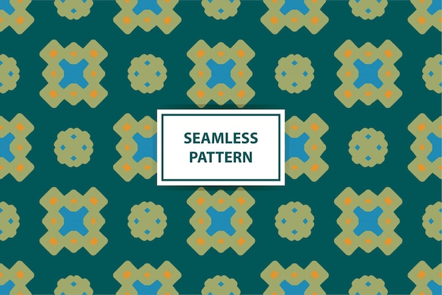 Seamless pattern on a green background