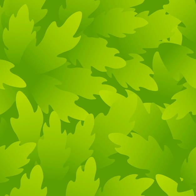 Vector seamless pattern green leaves, natural wallpaper for design. vector illustration textured background with a print foliage for graphic design.