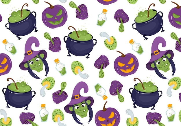 Seamless pattern for Halloween Vector illustration