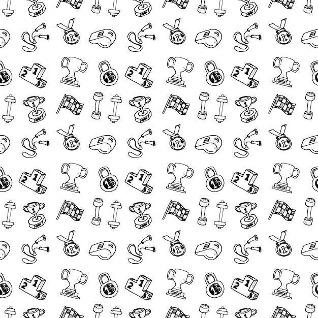 Fitness seamless pattern Royalty Free Vector Image