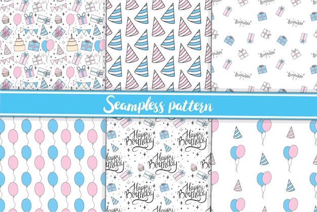 seamless pattern happy birthday suitable for wrapping and decorating background