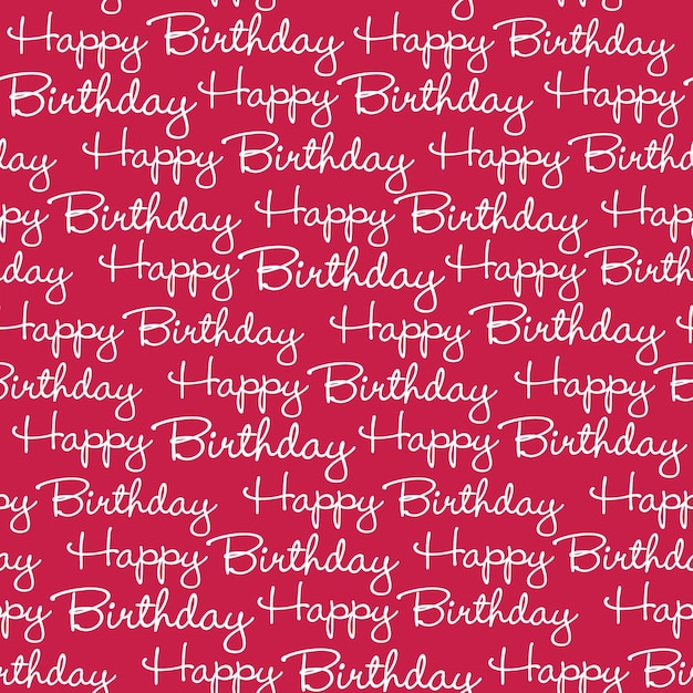 Seamless pattern of Happy Birthday  Wordings -Birthday Vector design