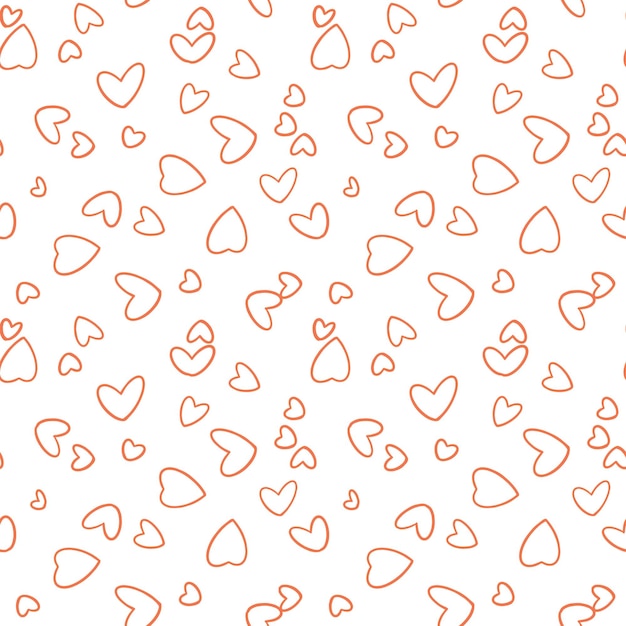 Seamless pattern of hearts. Print for fabric.