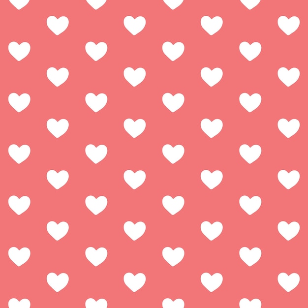 Vector seamless pattern of hearts