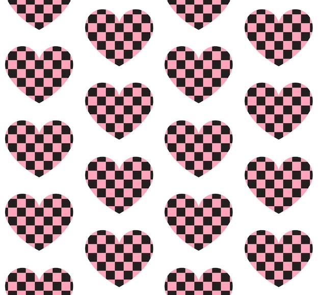 Seamless pattern of hearts