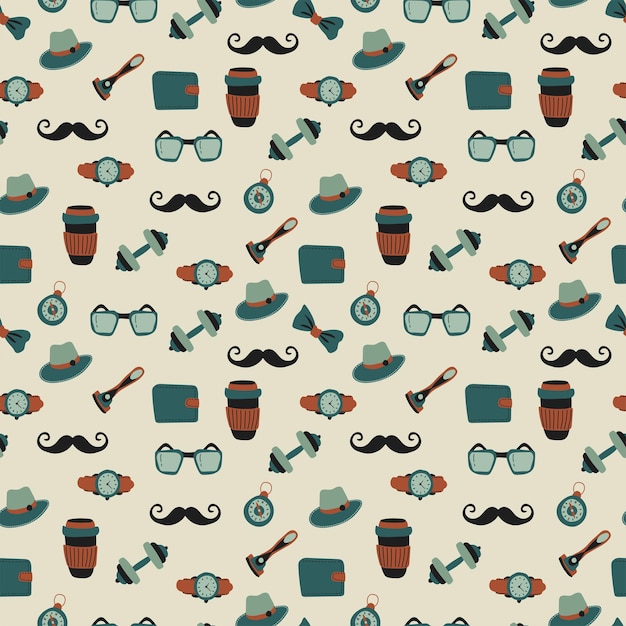 Seamless pattern for the holiday father's day digital
paper