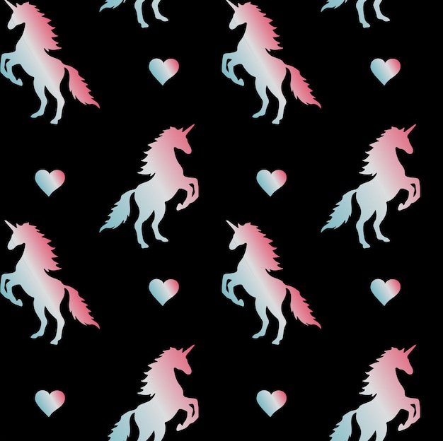 Seamless pattern of holographic unicorns