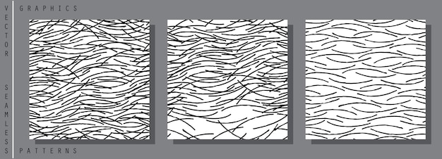 seamless pattern horizontally woven lines handdrawn of intertwined and tangled sticks vector template