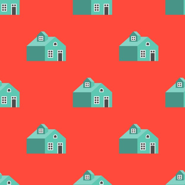 Seamless pattern of house