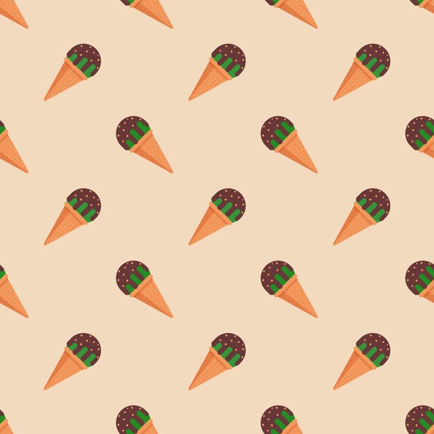 Seamless pattern ice cream popsicle