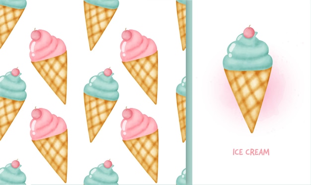 원활한 패턴 아이스크림