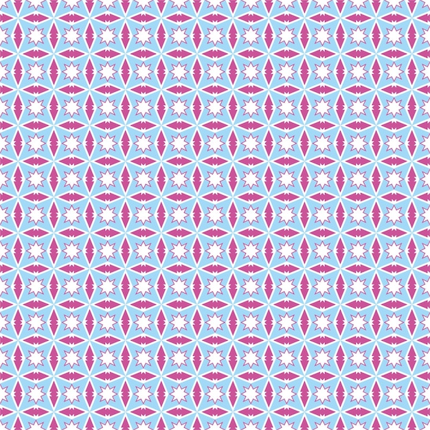 Vector seamless pattern illustration in traditional style tile