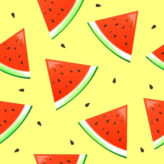 Seamless pattern. Image of a watermelon. Vector graphics.