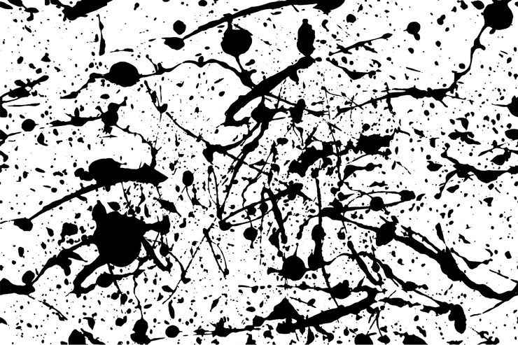 Vector seamless pattern of ink brush textured background