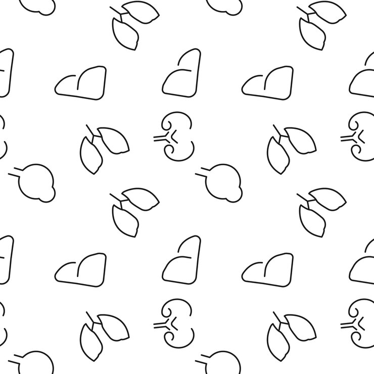 Vector seamless pattern of internal organs suitable for shops web sites and applications media backgrounds
