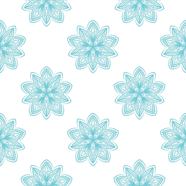 Seamless pattern of lacy elegant round pattern motifs