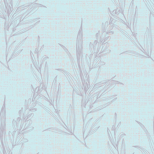 Vector seamless pattern lavender background