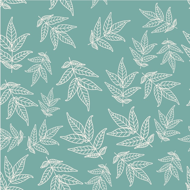 seamless pattern leaves