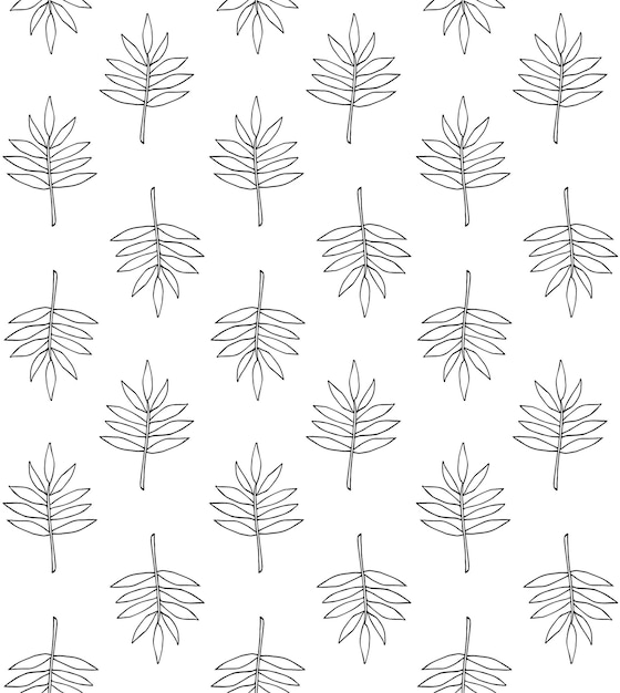 Seamless pattern of leaves