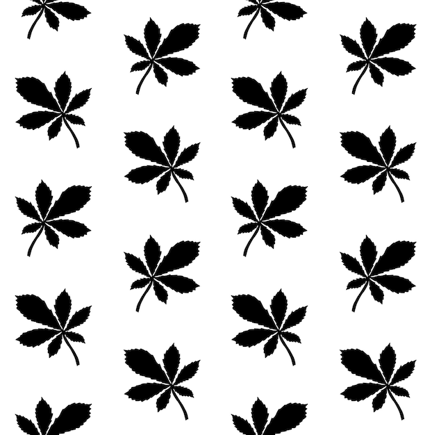 Seamless pattern of leaves