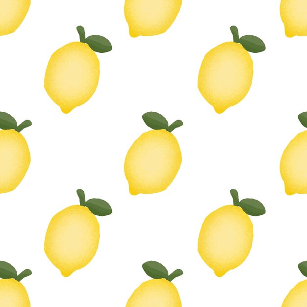 seamless pattern of lemon fruit watercolor