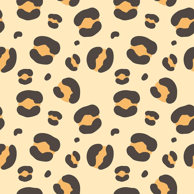 Seamless pattern leopard pattern background vector illustration