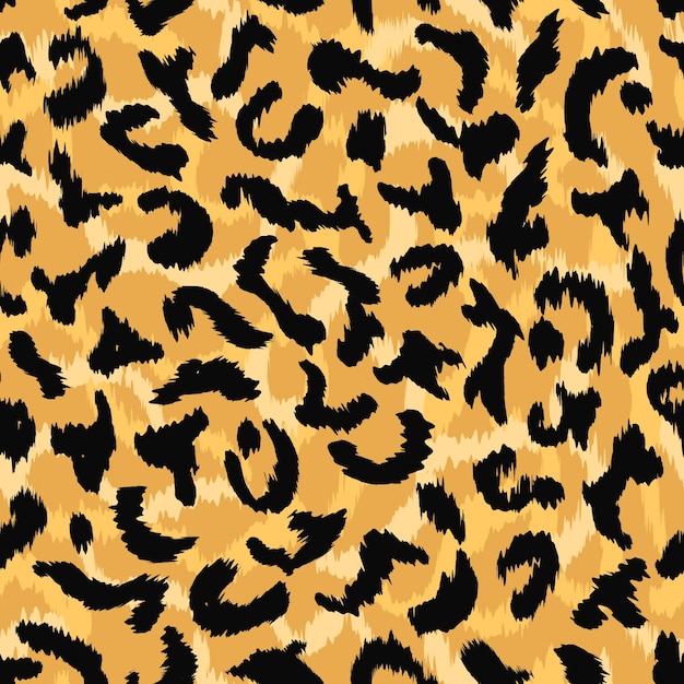 Vettore seamless pattern di texture della pelle di leopardo