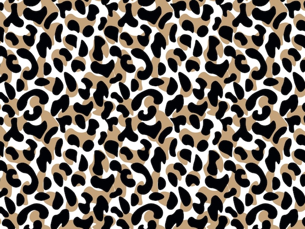 Vector seamless pattern leopard skin texture