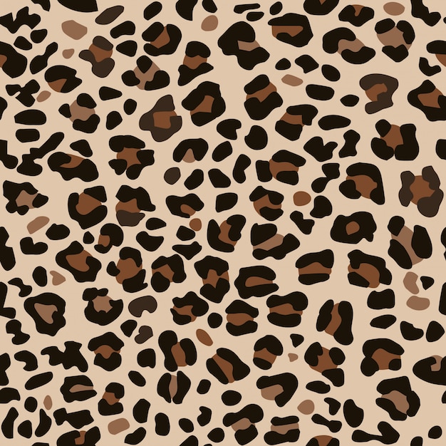 Seamless pattern leopard skin.