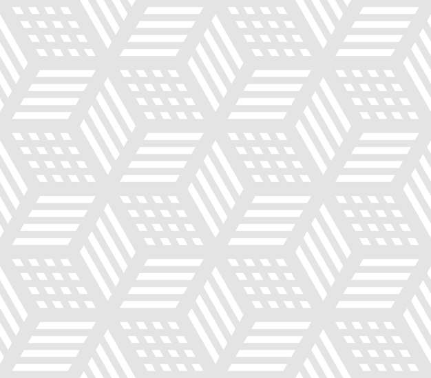 Seamless pattern of linear cube. Endless cubic background.