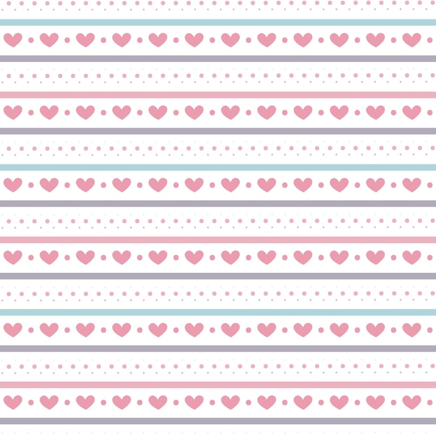 Seamless pattern love line in white background design for scrapbooking decoration cards paper go