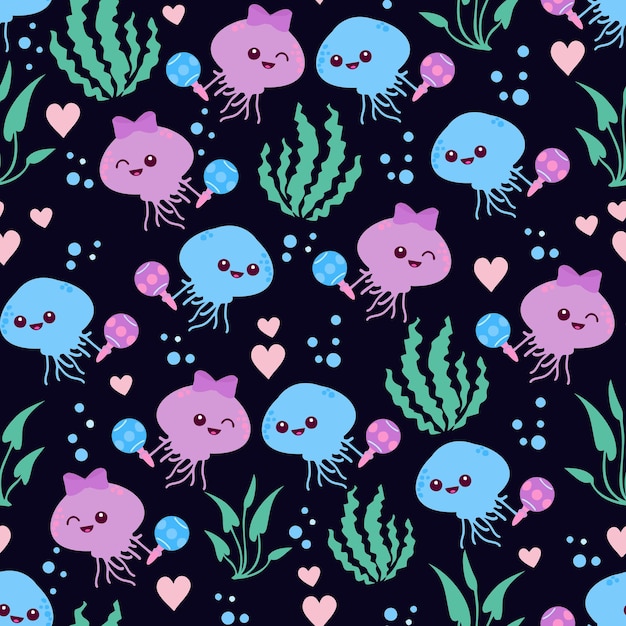 Seamless pattern love octopus design per sfondo carta da parati abbigliamento carta da imballaggio tessuto