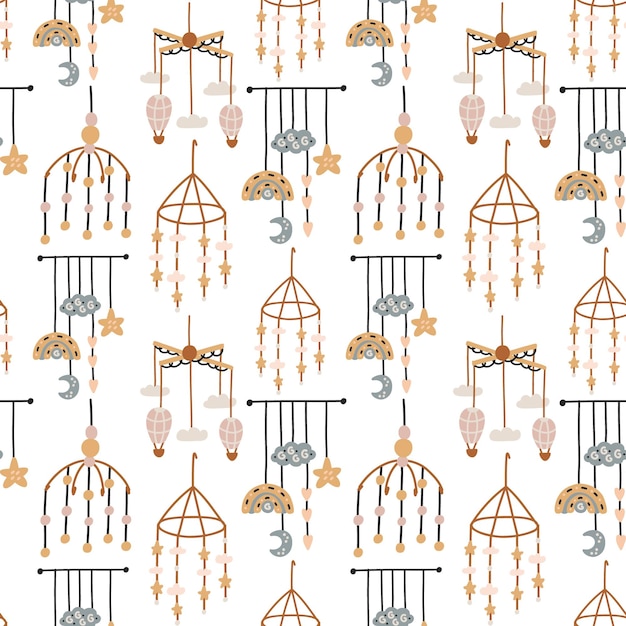 Seamless Pattern Lullaby Mobile