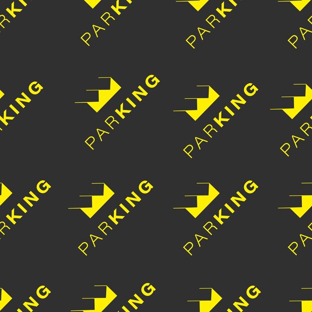 Seamless pattern for luxury parking on the yellow background