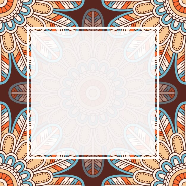 Seamless pattern mandala background