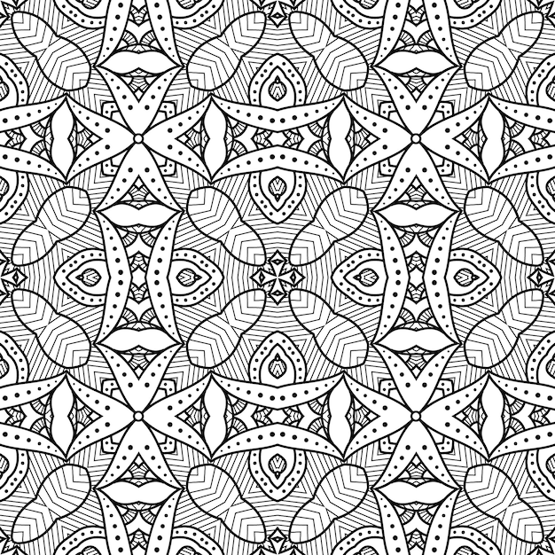 Seamless pattern mandala background