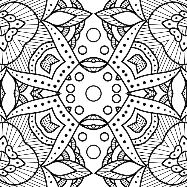 Seamless pattern mandala background