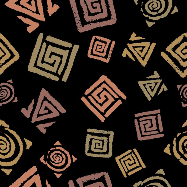 Seamless pattern of meander elements