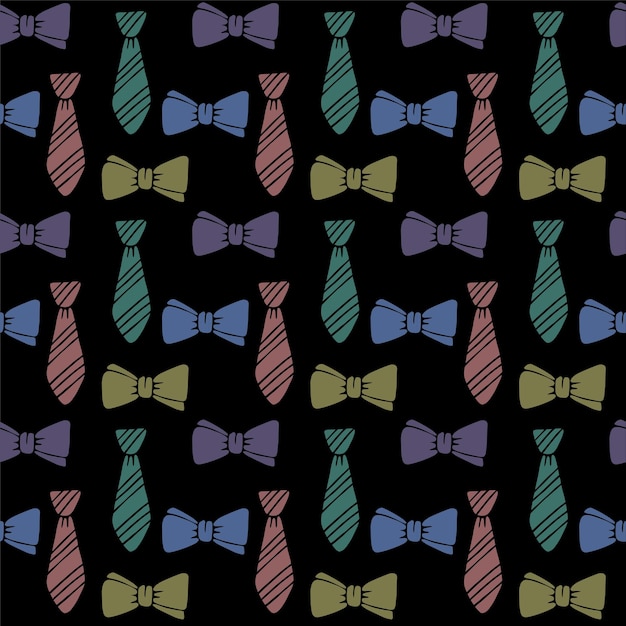 Vector seamless pattern of mens bow ties